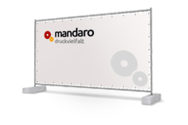 Bauzaun Werbebanner Drucken Mandaro