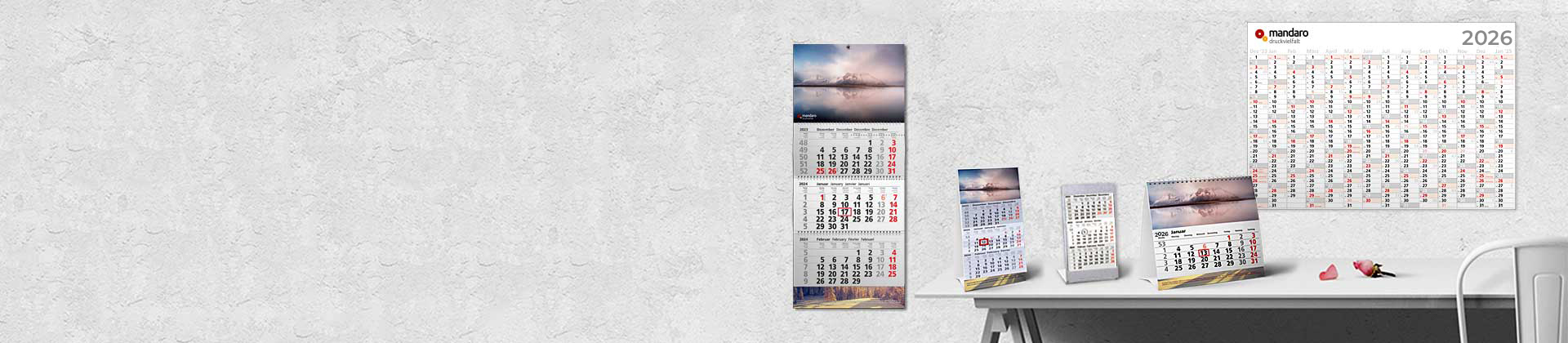 Wandkalender,</br> Monatskalender,</br> Jahresplaner ... für 2026