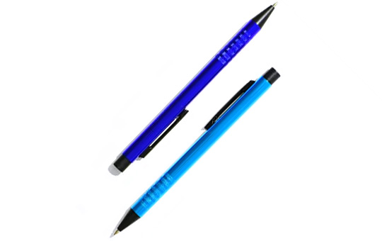 Metall-Kugelschreiber mit schwarzem Klipp
